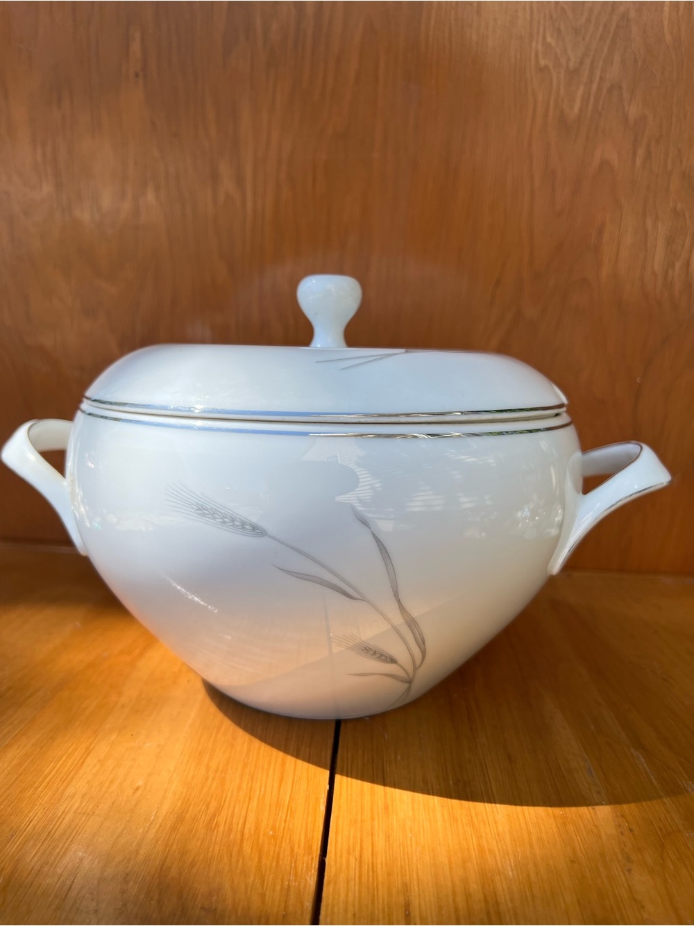 Haviland White Porcelain Bowl with Black Bavaria Germany Label